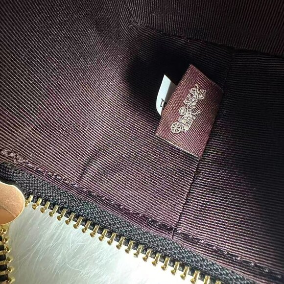 Coach Ava Crossbody Bag With Quilting In Gold/Black Leather CY730 - Picture 9 of 11